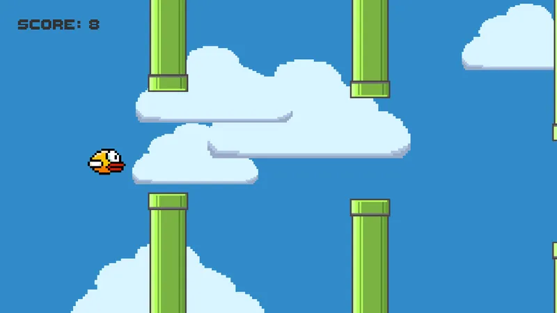 Screenshot of Flappy Bird (Unity)