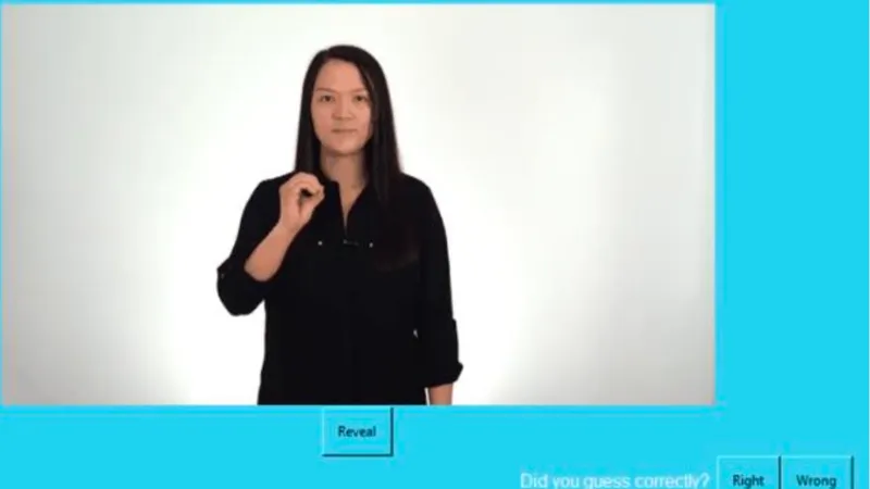 Screenshot of Sign Language Translator
