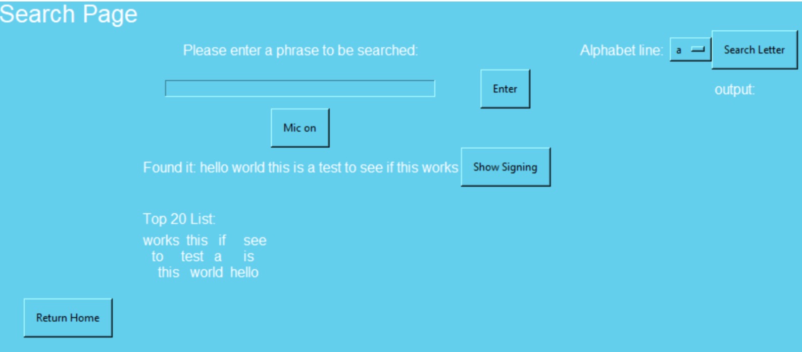 Search page